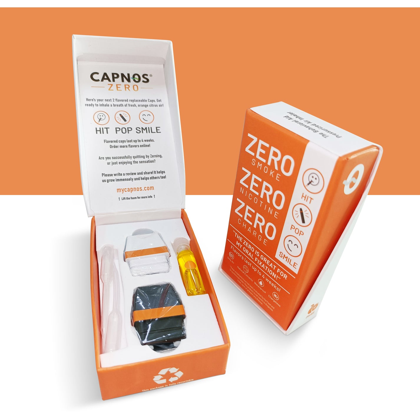 Natural Inhaler Caps – CAPNOS Orange Citrus Pack